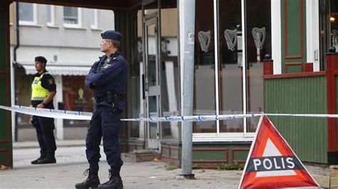A shooting in a pub in Sweden has killed 2 men and wounded 2 more, police say.